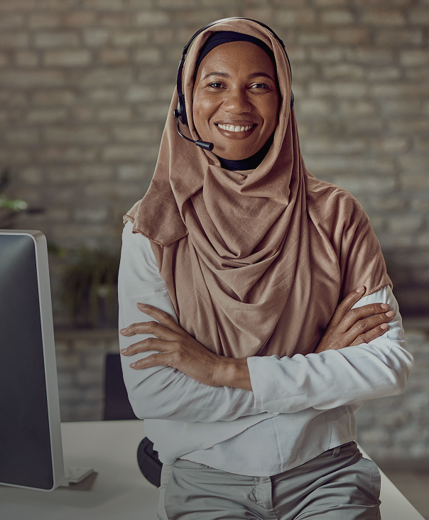 Professional woman at desk
